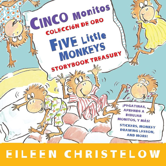 Cinco monitos Coleccion de oro/Five Little Monkeys Storybook Treasury (A Five Little Monkeys Story) (Spanish and English Edition) cover image