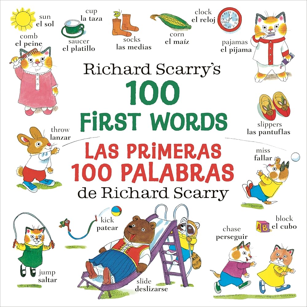 Richard Scarry's 100 First Words/Las primeras 100 palabras de Richard Scarry cover image